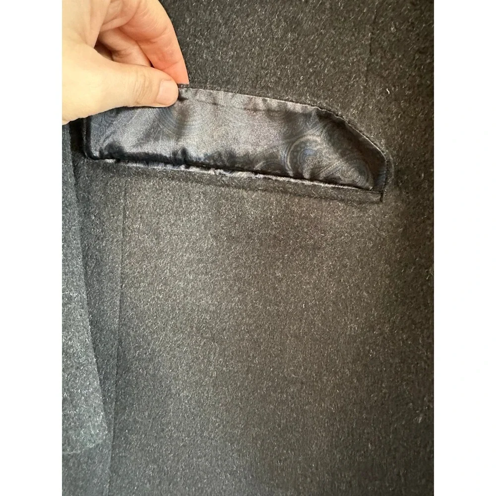 LRL Ralph Lauren Flannel Sport Coat Gray Black Wool Silk Cashmere Mens 48L